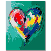 Painting by Numbers Colorful Pop Art Heart